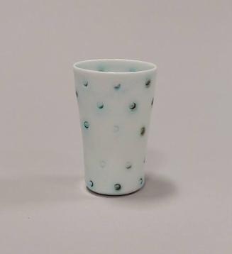 Porcelain Beaker With Celadon Glaze and Soda Vapour Glaze