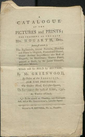 Catalogue of Hogarth's Original Works