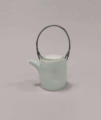 Porcelain Teapot with Twisted Wire Handle