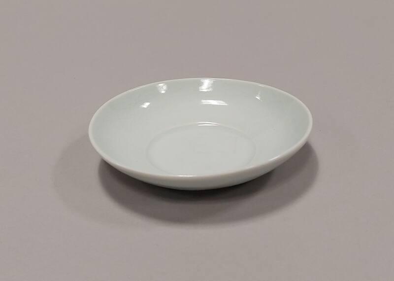 Porcelain Saucer with Celadon Glaze