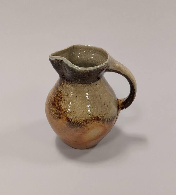 Stoneware Medium Jug with Celadon and Wood Ash Glazes