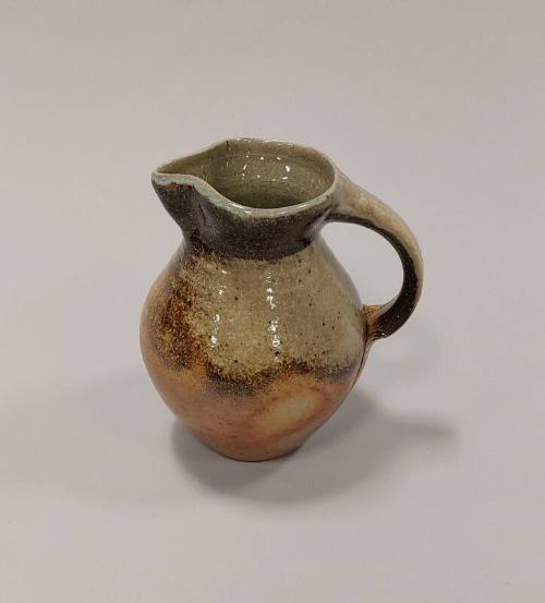 Stoneware Medium Jug with Celadon and Wood Ash Glazes