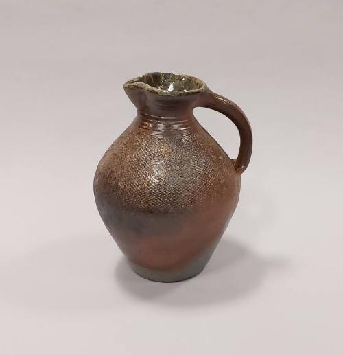 Stoneware Large Jug with Celadon and Wood Ash Glazes