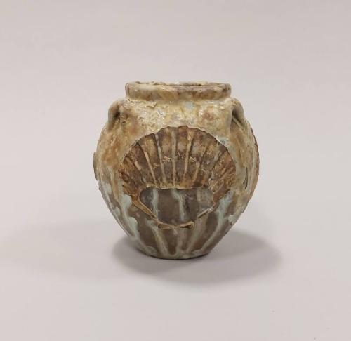 Vase With Lugs, Shell Remains And Wood Ash Glaze