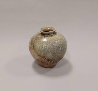 Large Bulbous Jar With Celadon and Wood Ash Glaze