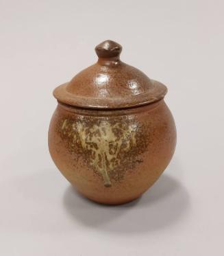 Medium Lidded Jar With Celadon and Wood Ash Glaze