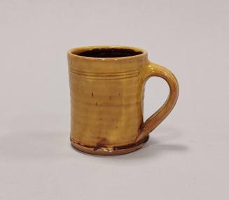 Earthenware Mug with Yellow Slip Glaze