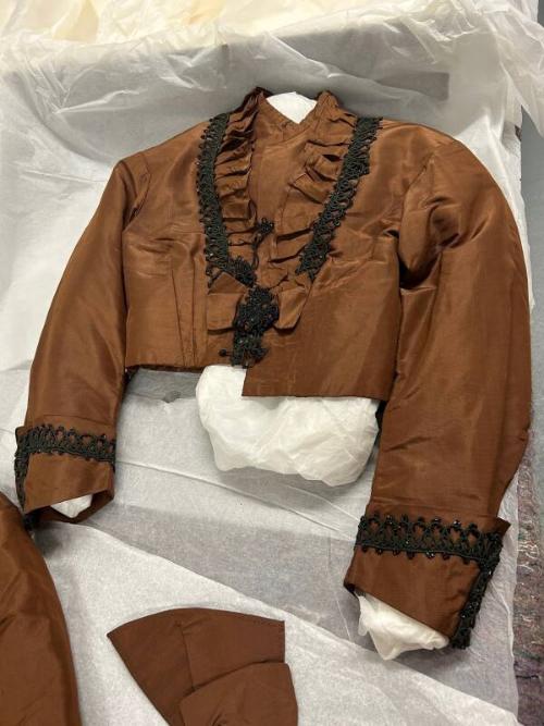 Brown Silk Bodice