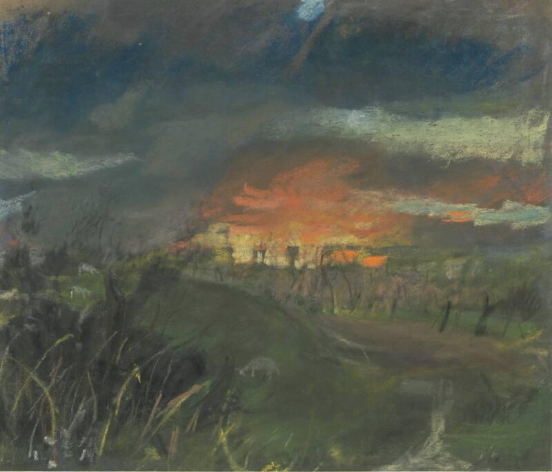 Sunset behind Catterline