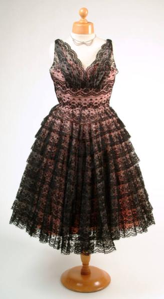 Black and Pink Evening Dress