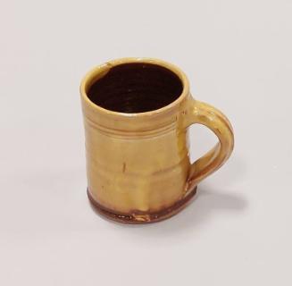 Earthenware Mug with Yellow Slip Glaze