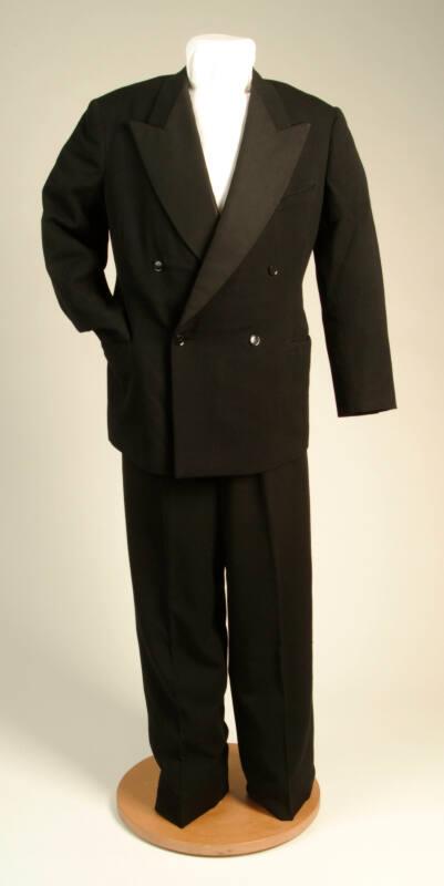 Black Utility Scheme Evening Suit