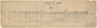 Longitudinal Section Of S S "Wun Yo Maru" Japanese Naval Gunboat No. 169