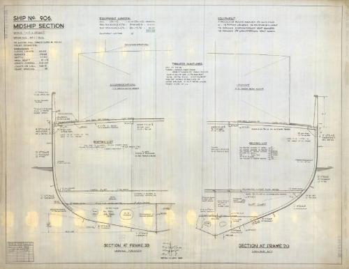 Walanka (906) Midship Section Plan