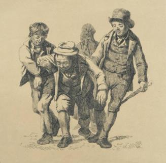 Untitled - Two Men Dragging a Drunk up the Street