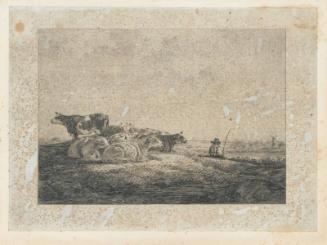 Landscape with Seated Figure and Cows