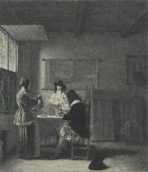 Interior with figures