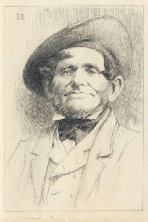 David Hadden, the Ground Officer - illustration for "Johnny Gibb of Gushetneuk" by William Alexander