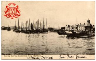 Herring Boats being Towed by Tug