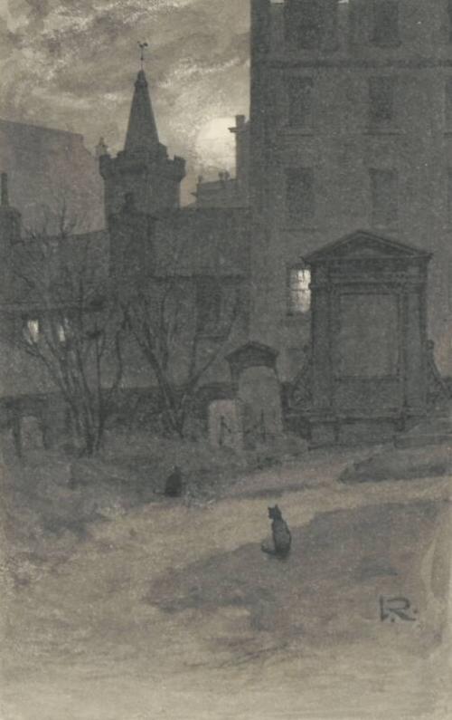 Old Greyfriars Churchyard - Illustration For Mrs Oliphant's "Royal Edinburgh"