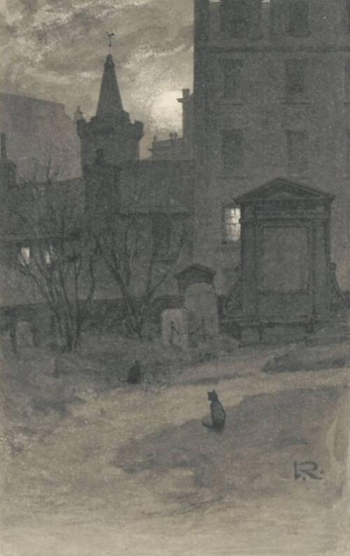 Old Greyfriars Churchyard - Illustration For Mrs Oliphant's "Royal Edinburgh"