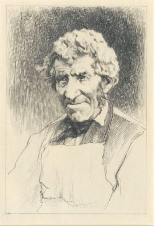 Roderick McAul, the Souter - Illustration for "Johnny Gibb of Gushetneuk" by William Alexander