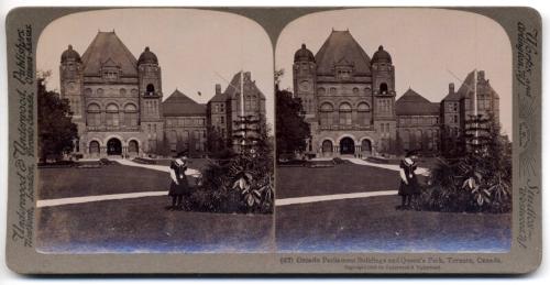 Stereogram of Ontario Parliament Buildings, Toronto, Canada