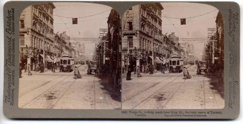 Stereogram of King Street, Toronto, Canada