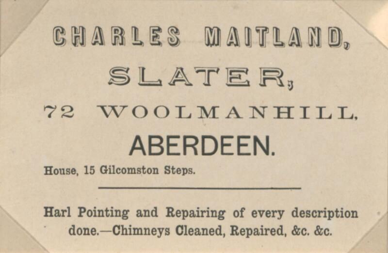 Business Card for Charles Maitland, Slater