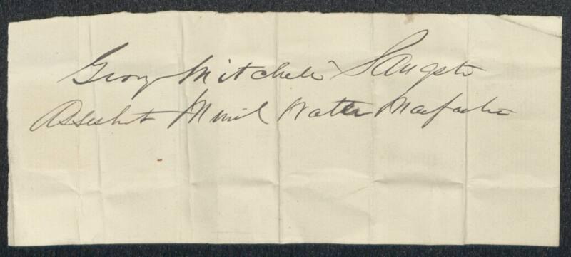 Note written by George Sangster