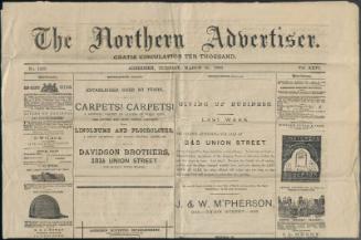 The Northern Advertiser, Tuesday March 22nd, 1882.