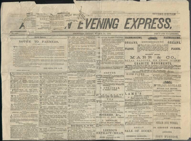 The Aberdeen Evening Express, Friday March 31st, 1882