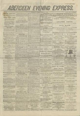 The Aberdeen Evening Express, Monday, March 20th, 1882