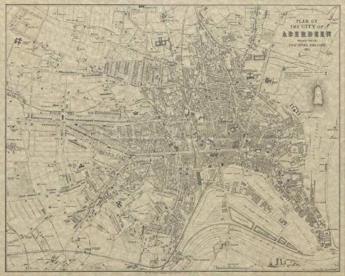 Plan of the City of Aberdeen, Prepared for the Post Office Directory, 1880.