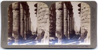 Stereogram of The Famous Hasllof Pillars, Great Temple of Karnak, Egypt