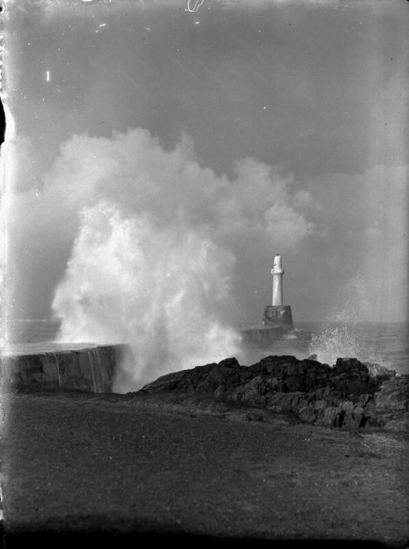 Waves Breaking Over South Breakwater Pier