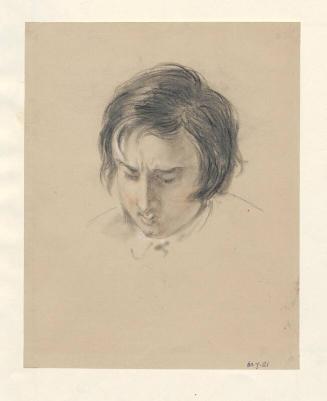 Head of a Young Man Glancing Down - Study for The Battle of Waterloo