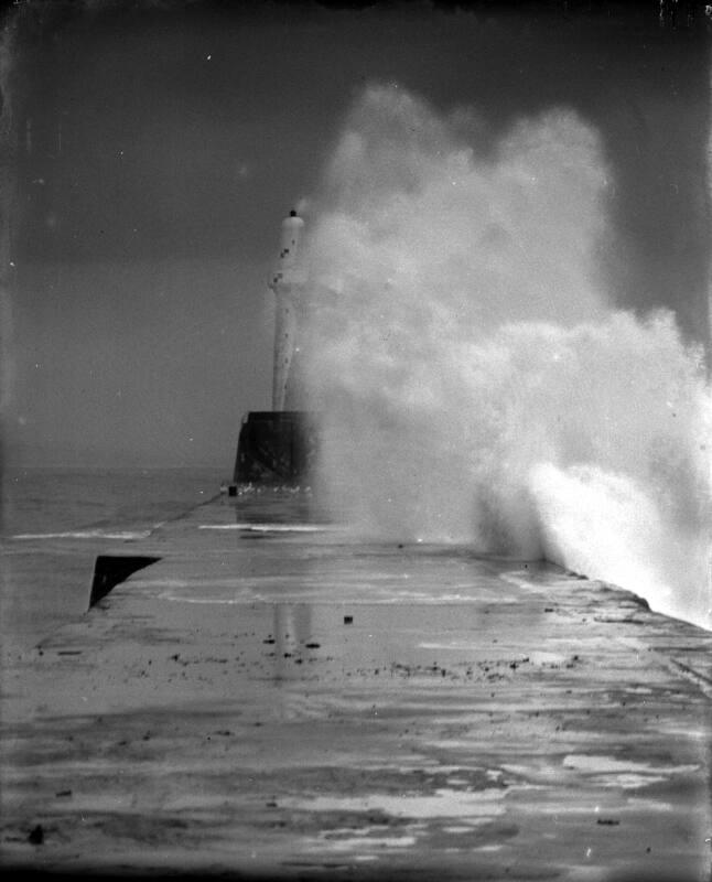 Waves Breaking Over South Breakwater Pier