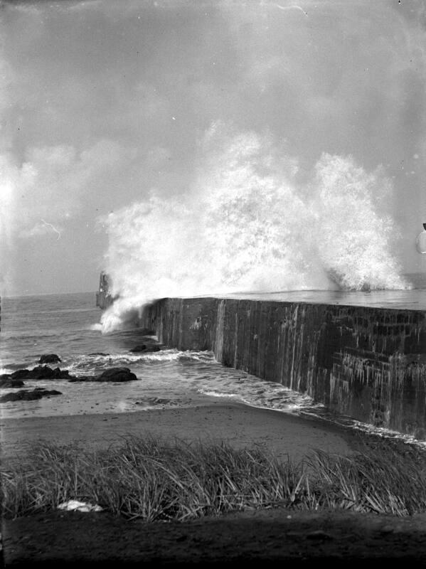 Waves Breaking Over South Breakwater Pier