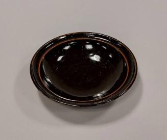 Stoneware Open Bowl with Black Glaze