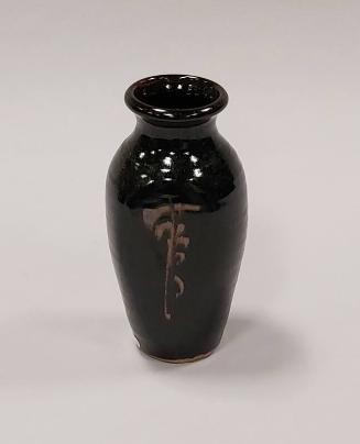Stoneware Vase with Flattened Sides