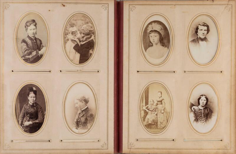 Carte De Visite Image:Seated Young Woman (with man's hand on shoulder)