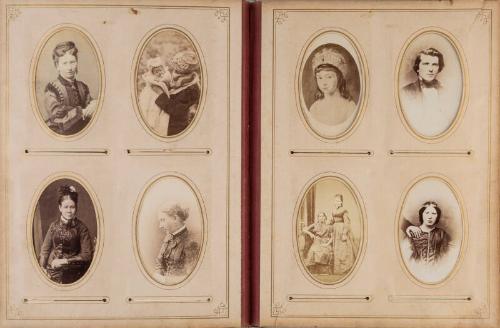 Carte De Visite Image:Seated Young Woman (with man's hand on shoulder)