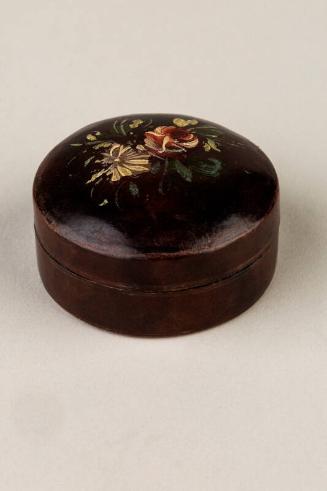 Leather Cylindrical Snuff Box