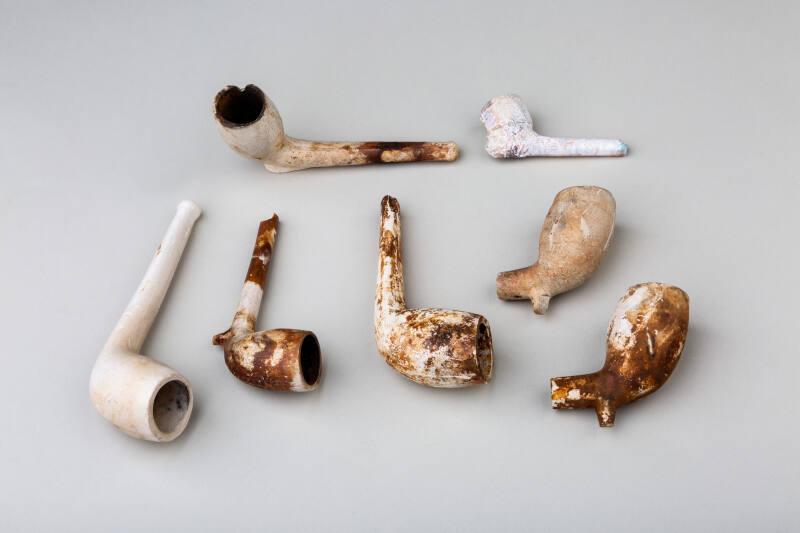 7 Items Of Clay Pipes