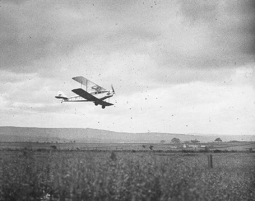 Fox Moth Biplane in Flight