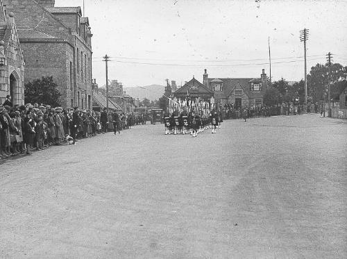 Royal Guard at Ballater Station Square Awaiting George V