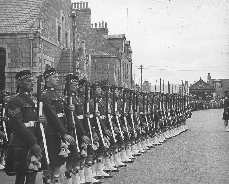 Royal Guard at Ballater Station Square Awaiting George V