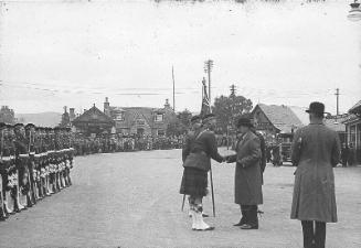 Royal Guard at Ballater Station Square With George V 
 