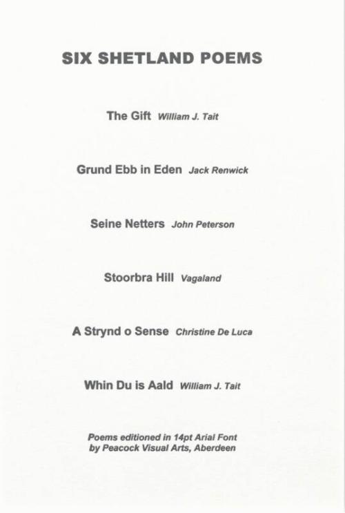 Six Shetland Poems: title page